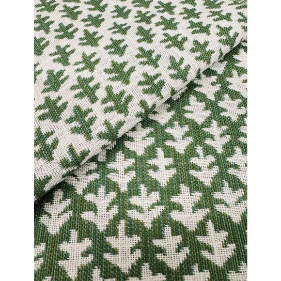 Sister Parish Burma Reversible Meadow Green Performance Fabric 2.7 yards - Picture 1 of 5